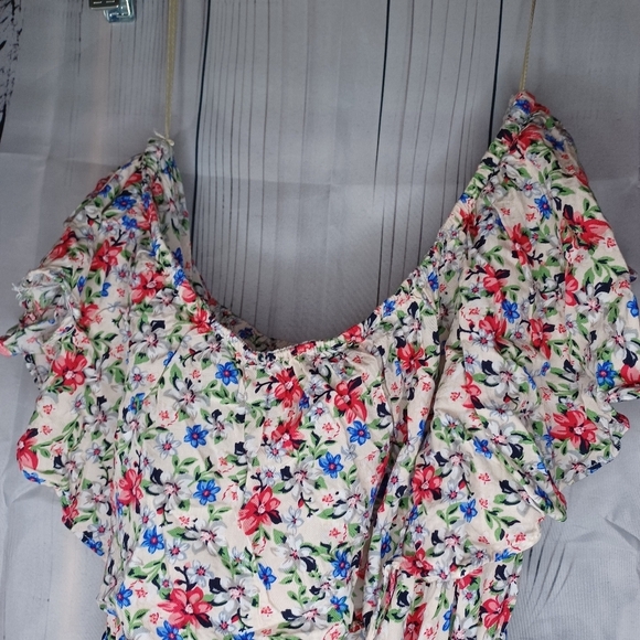 Umgee strapless boho floral wide leg jumpsuit - Picture 9 of 14